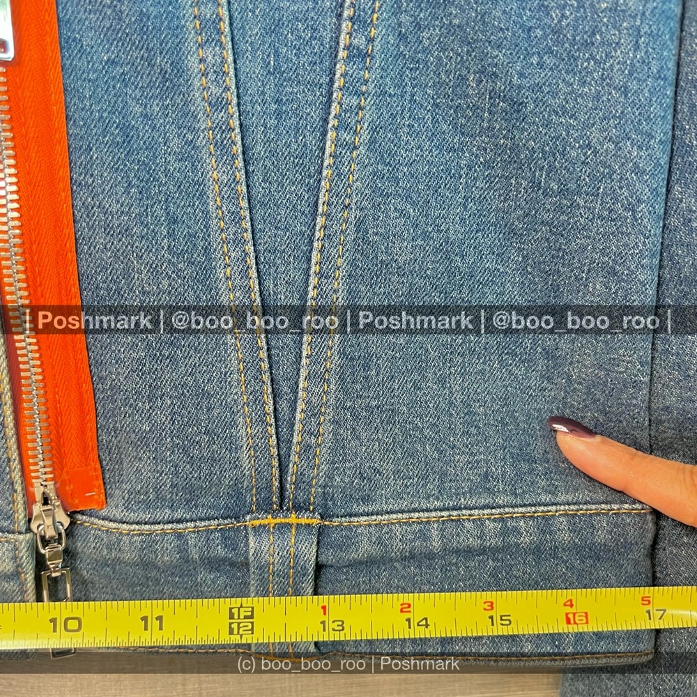 Louis Vuitton Blue Jean Denim Jacket, Silver Hardware, Monogram Patch, Authentic - Picture 10 of 15